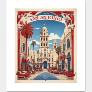 San Antonio Texas United States of America Tourism Vintage Poster Posters and Art